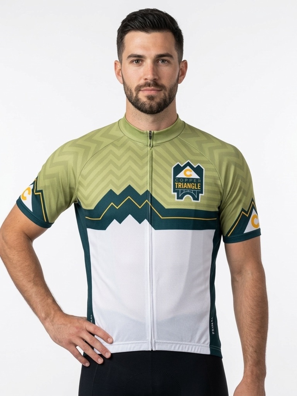 Primal Mens Copper Triangle Cycling Jersey Colorado Event Large